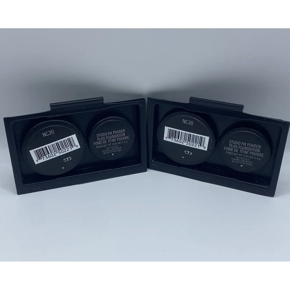 2x MAC Studio Fix Powder Plus Foundation SAMPLE size #NC30 0.05oz/1.5g New
